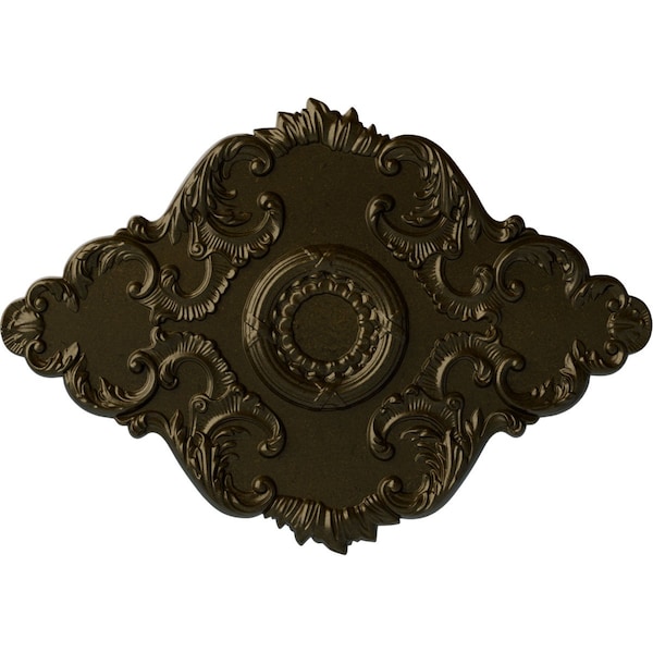 Ekena Millwork Piedmont Ceiling Medallion, Hand-Painted Green Gold, 37"W x 26"H x 1 3/8"P CM37X26PEGGS - main